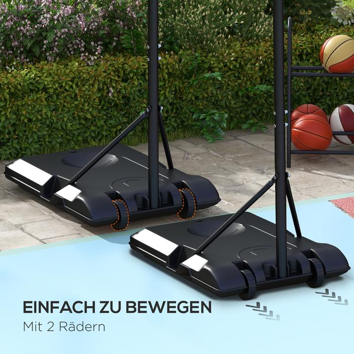 Immagine prodotto SportNow Basketballkorb Kunststoff, Stahl Schwarz+Transparent+Orange