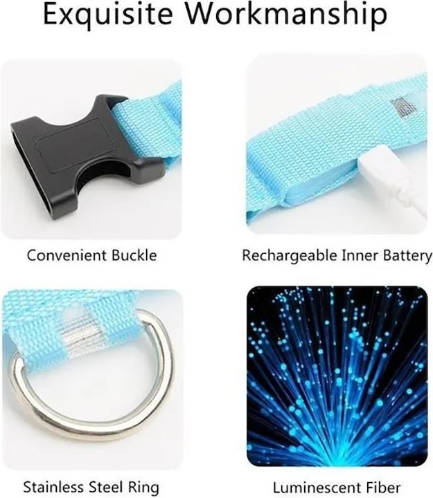 Produktbild Cbx Aufladbares LED-Hundehalsband Grösse XL - 53-57cm (XL, Hund)