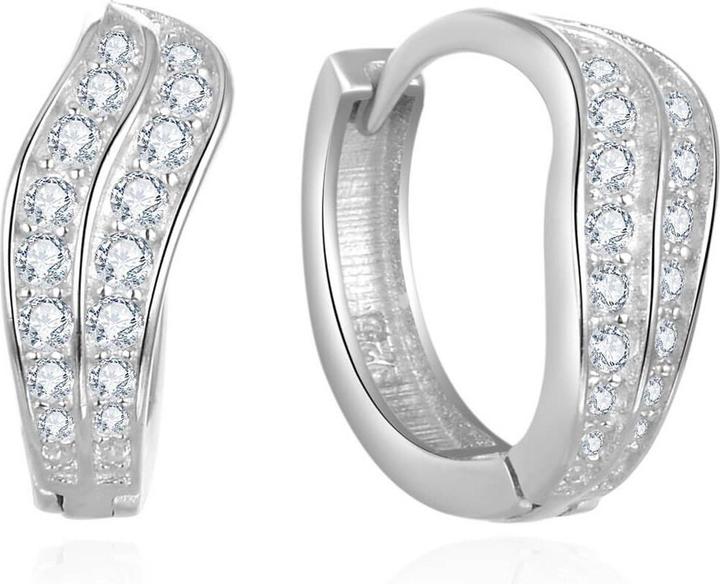 Image du produit Beneto Boucles d'oreilles rondes de luxe avec zircons AGUC2679