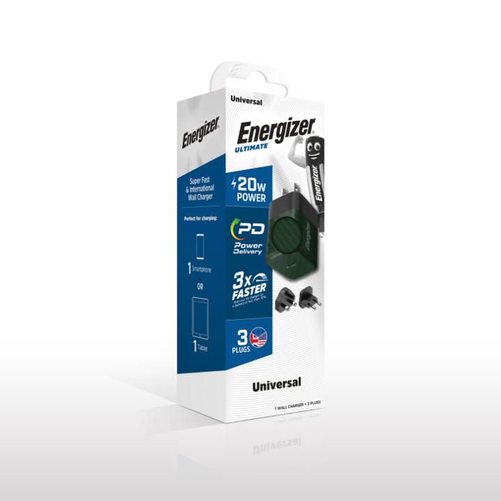 Produktbild Energizer Power-Delivery Ladegerät – 20 W – EU/UK/US, grün (20 W)