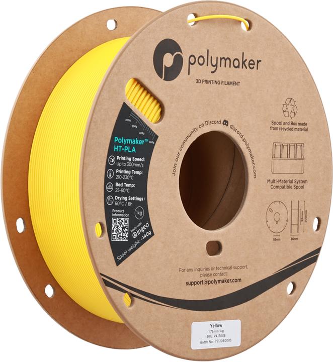 Produktbild Polymaker HT-PLA (PLA, 1.75 mm, 1000 g, Gelb)