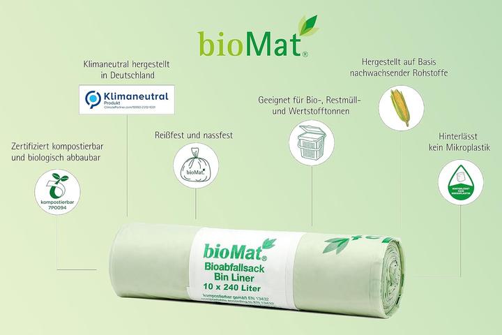 Produktbild BioMat Kompostierbare Abfallsäcke (20x, 240 l)