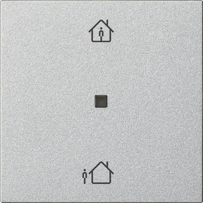 Gira 510626, Taster + Schalter, Silber