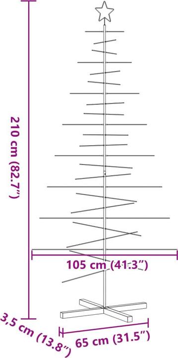 Actual product image vidaXL Metall Weihnachtsbaum (210 cm)