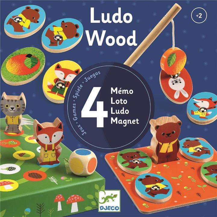 Actual product image Djeco Magnet game Ludo Wood (English)