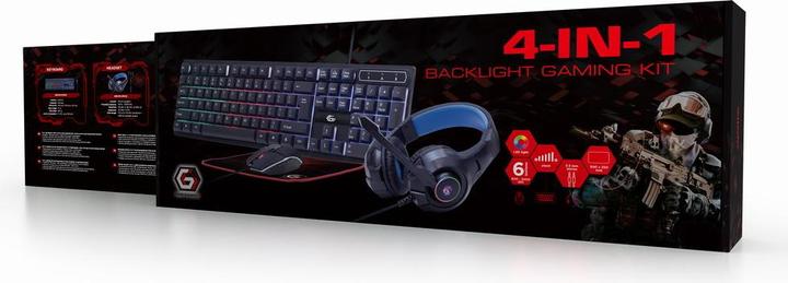 Produktbild Gembird Gaming SetinchGhostinch with 4in1 backlight keyboard mouse pad GGS-UMGL4-02 (US, Kabelgebunden)