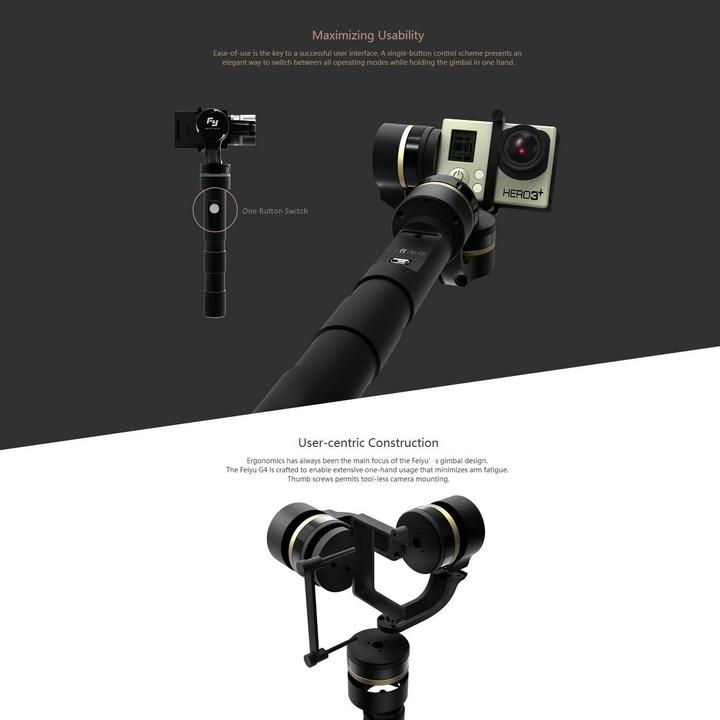 Immagine prodotto FeiYu Tech Stabilizzatore Gimbal 3 Assi per Action Cam con Stabilizzazione Automatica e Ricarica (Action camera)
