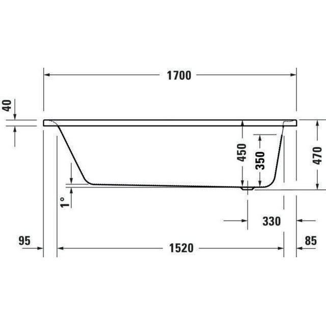 Thumbnail - Duravit, Badewanne, Whirlwanne Soleil by Starck 1700x700mm, weiss Air-System (70 cm, 170 cm)