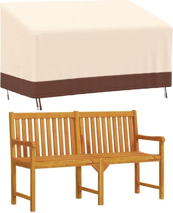 Actual product image vidaXL Cover for 3-seater bench Beige 159x84x56/81 cm 600D