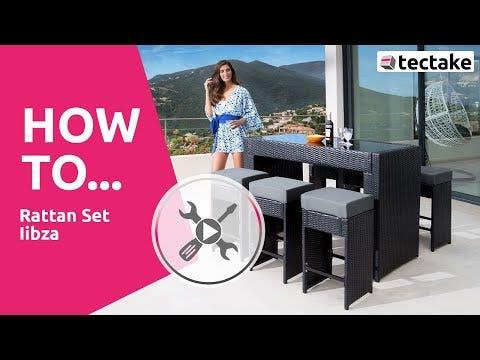 Immagine prodotto tectake set da bar in rattan Ibiza