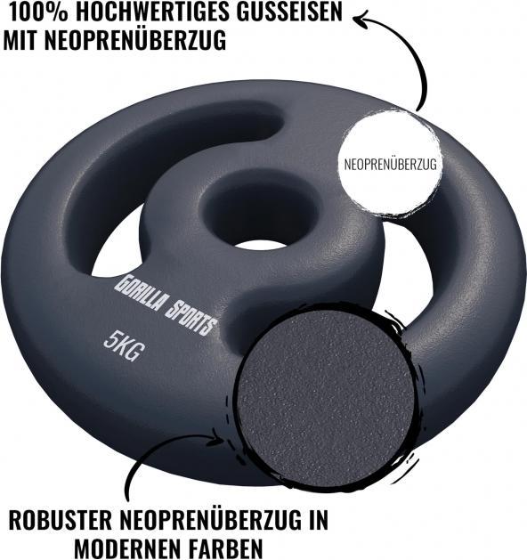 Produktbild Gorilla Sports Hantelscheiben (2 x 5 kg)