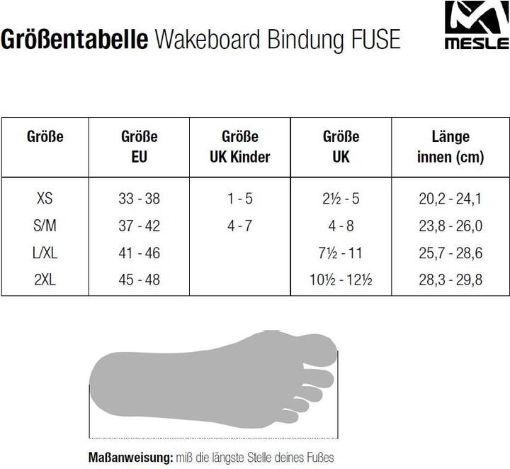 Produktbild Mesle Wakeboardbindung Fuse (44, 45, 46)