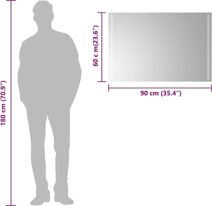 Immagine prodotto vidaXL Spiegel (90 x 60 cm)