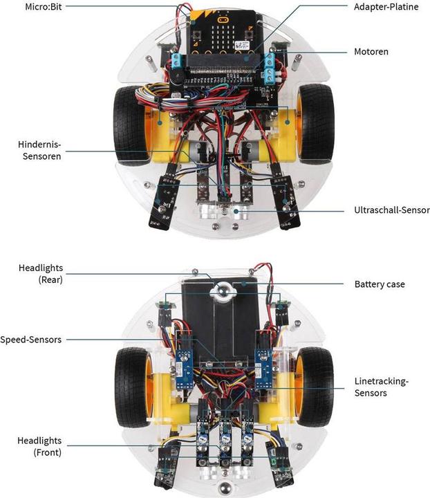 Produktbild Joy-it Micro:Bit "JoyCar" Education Roboter-Fertiggerät inkl. micro:bit V2