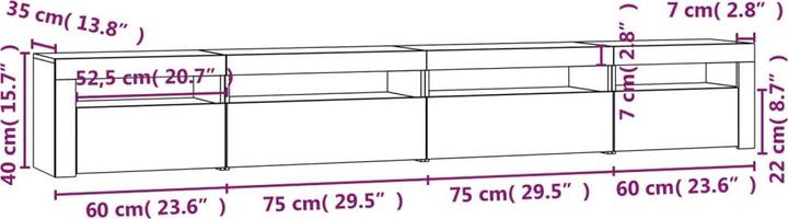 Actual product image VidaXL Annikki (270 x 35 x 40 cm)