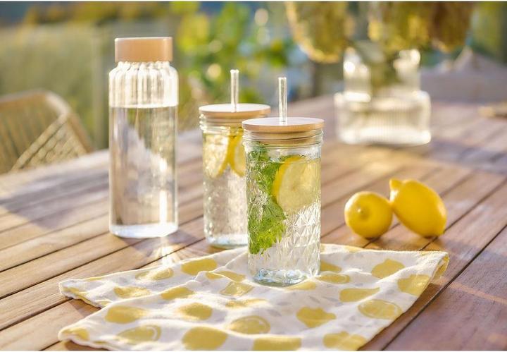 Immagine prodotto Zeller Present Bicchiere con coperchio in bambù (0.58 l, 1x)