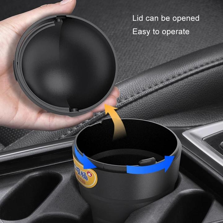 Produktbild König Design KFZ Automülleimer Aufhängung mit Deckel Auslaufsicher Abfallsammler Organizer (0.52 l)