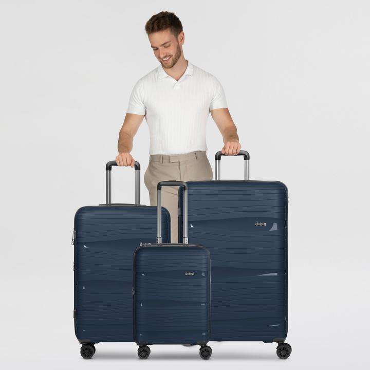 Produktbild D&N Travel Line 4300-Plus 4 Rollen Kofferset 3-teilig mit Dehnfalte (191 l)