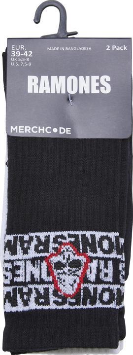 Produktbild Merchcode Ramones Skull Socks 2-Pack - 19829 (2er Pack, 35 - 38)