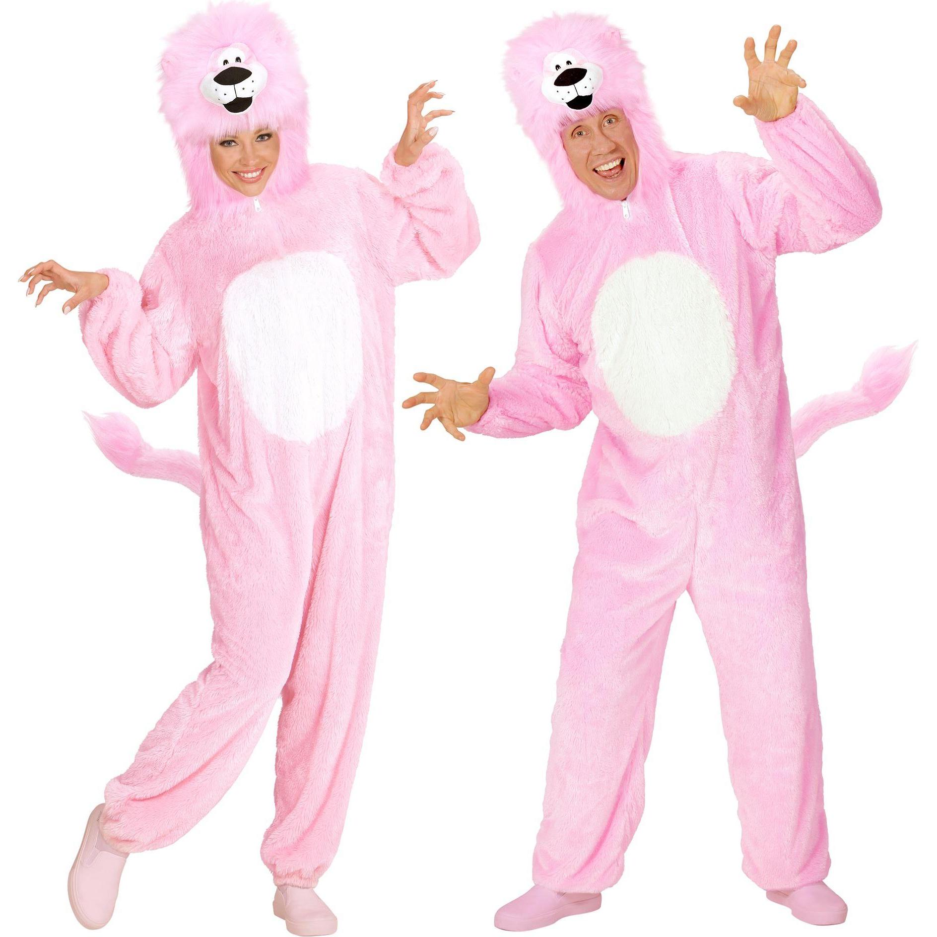 Widmann Kostüm rosa Löwe Plüsch (M, L)