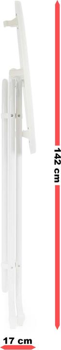 Image du produit Wiltec Table de bistrot pliante Toboli Blanc Ø 80 cm Table de bar Table de fête ronde