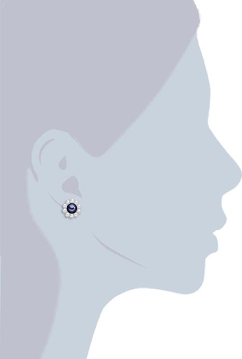 Actual product image Valero Pearls Ladies Flower Sterling Silver Freshwater Cultured Pearls silver - 24397 (925 silver)
