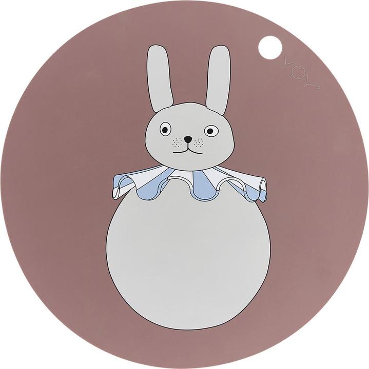 Actual product image OYOY Mini Children's Table Set Pompom Rabbit Ø39 cm