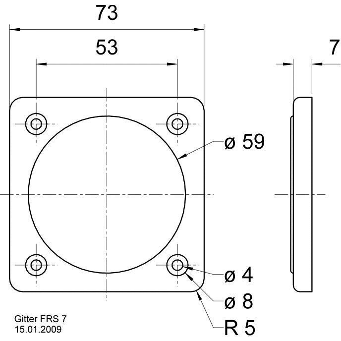 Thumbnail - Visaton Grille for FRS 7, Lautsprecher Bauteile, Schwarz