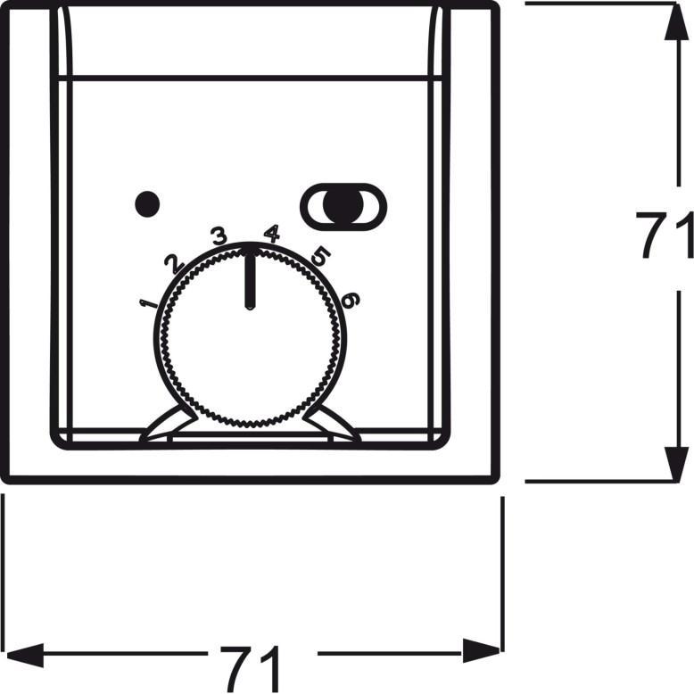 Thumbnail - Busch-Jaeger Temperaturreglerabdeckung, Thermostat, Schwarz