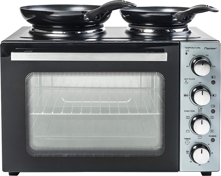 Actual product image Bestron Small kitchen (grill - oven with double hotplate) Incl. rotary spit and convection function