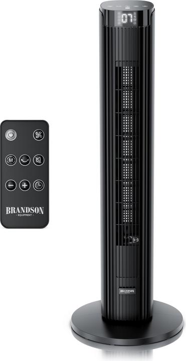 Brandson Turmventilator DC Motor, sehr leiser Lüfter, Timer, Oszillation, 12 Geschwindigkeiten (52 dB)