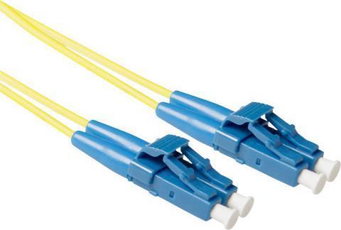 Produktbild ACT 15 meter LSZH Singlemode 9/125 OS2 short boot fiber patch cable duplex with LC connectors (15 m)