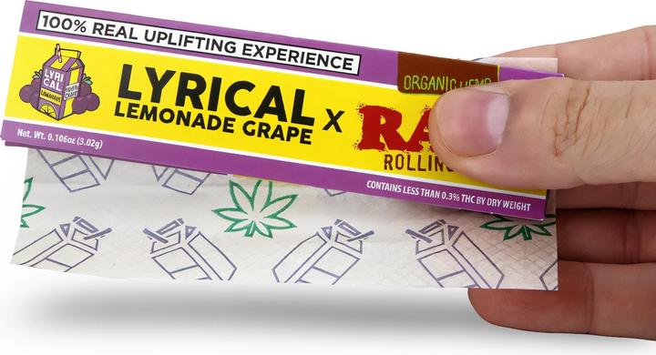 Actual product image RAW 10X Rolling Sheets x Lyrical Lemonade King Size Wide Grape