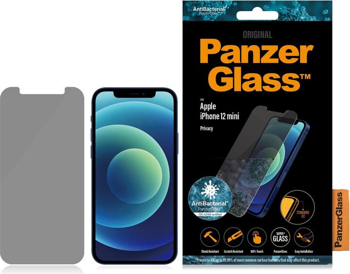 Actual product image PanzerGlass Screen Protector Privacy (1 Piece, Apple iPhone 12 mini)