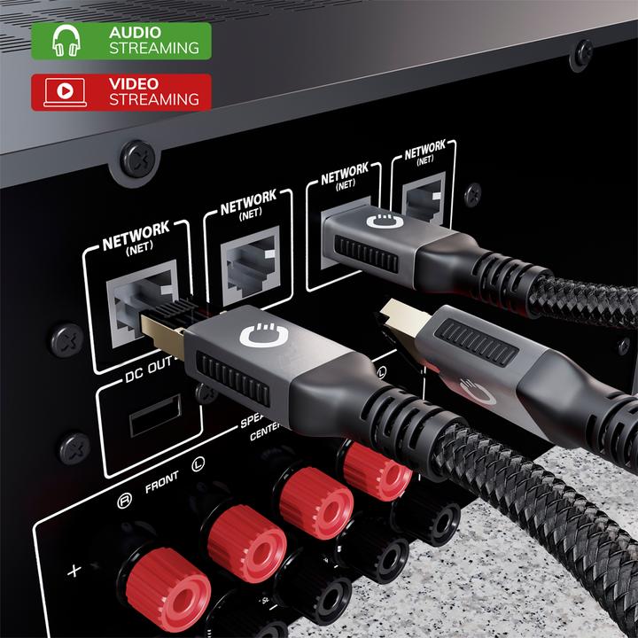 Produktbild Oehlbach D1C13357 RJ45 Netzwerkkabel, Patchkabel CAT 8.1 10m Schwarz, Gold 1St. (S/FTP, CAT8.1, 10 m)