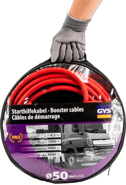 Produktbild GYS Starthilfekabel 4.50m (1000 A)