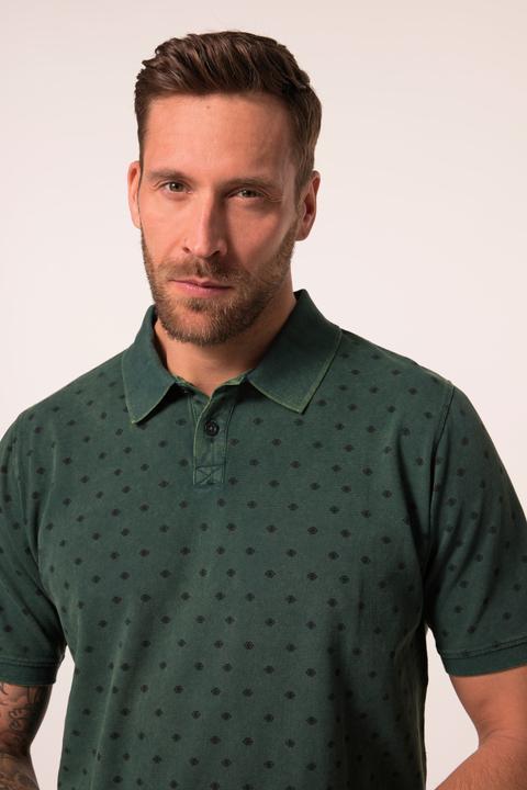 Produktbild JP1880 Poloshirt, Halbarm, Piqué, Alloverdruck, Vintage Look (7XL)