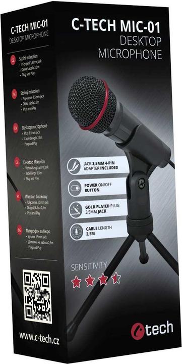Produktbild C-Tech MIC-01 microphone Black Table microphone