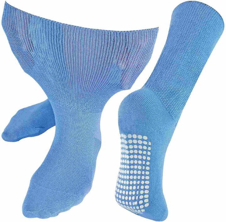 Dr.Socks Dr. Socks - deme Socken Ohne Gummi mit Antirutsch Noppen | Bambus  Diabetiker Socken (46 - 50)