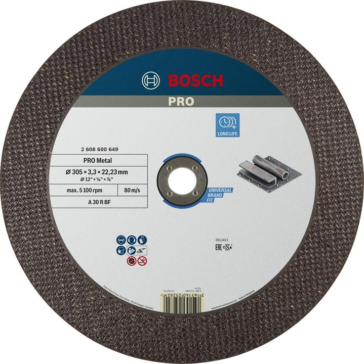 Image du produit Bosch Professional Zubehör Disque à tronçonner PRO Metal, 300 x 3,2 x 22,23 mm