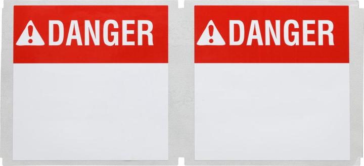 Image du produit Brady B33-184-483-ANSIDA, étiquettes de danger pré-imprimées, polyester, rouge sur blanc, brillant, 76.20 (8.13 cm)