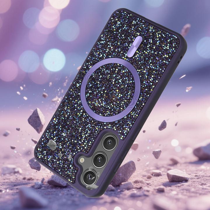 Produktbild Cadorabo Samsung Galaxy S25 Hülle kompatibel mit MagSafe Glitzer Case (Samsung Galaxy S25)
