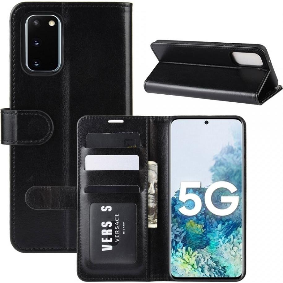 Screenguard CardLounge Samsung Galaxy S20 FE Leder Hülle (Samsung Galaxy S20 FE), Smartphone Hülle, Schwarz