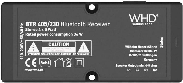 Actual product image WHD BTR405 Bluetooth Receiver - Stereo (Transmitter & Receiver)