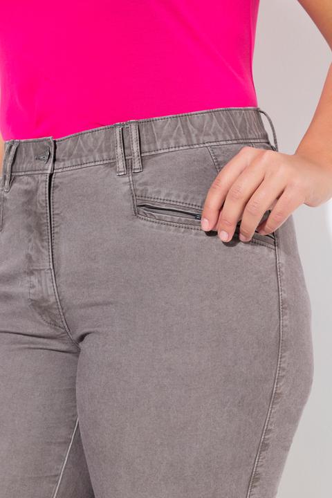 Immagine prodotto Ulla Popken Pantaloni elasticizzati modello Mony con taglio della gamba conico e tasche con zip (60)