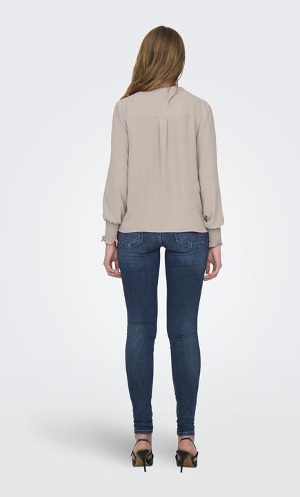Produktbild Only Normal geschnitten Rundhals Gesmokte Ärmelbündchen Voluminöser Armschnitt Top Top (XS)
