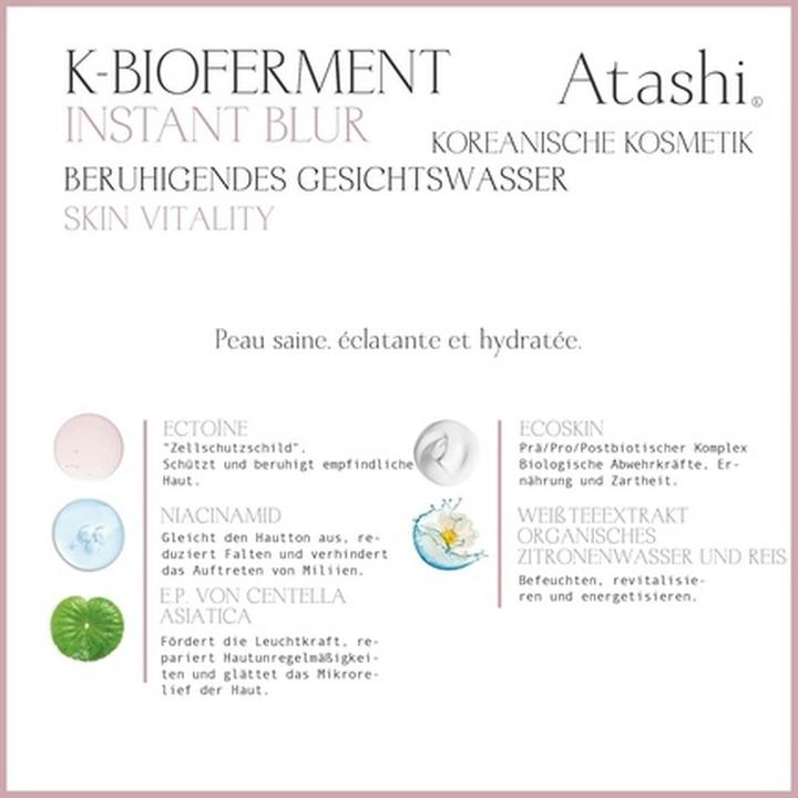 Actual product image Atashi K-Bioferment Vitality Tonic for the Skin - Soothing Tonic (Face toner, 250 ml)