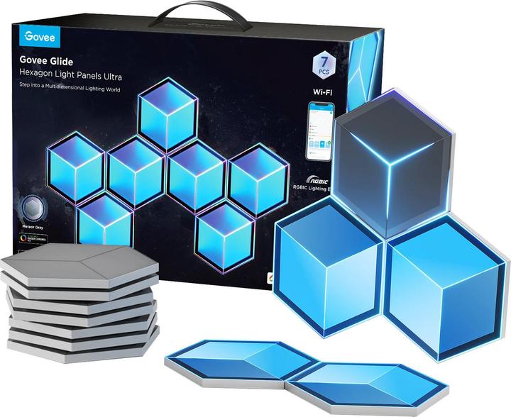 Govee paneelverlichting Glide Hexa Ultra, 7-pak (130 lm)