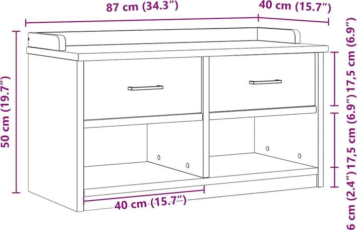 Image du produit vidaXL Flurbank (87 cm)