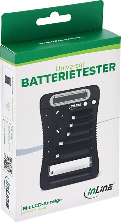 Produktbild InLine Batterietester mit LCD-Anzeige
